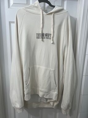 Taylor Swift The Eras Tour Hoodie Cream Graphic Back Official Merch Size 3XL